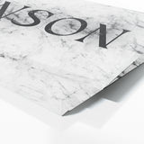 Family Name Sign Marble White Wall Art