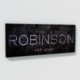 Family Name Sign Rust Wall Art