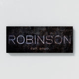 Family Name Sign Rust Wall Art