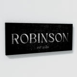 Family Name Sign Silver Wall Art
