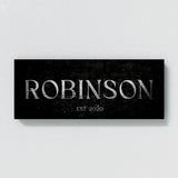 Family Name Sign Silver Wall Art