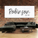 Family Name White Wall Art