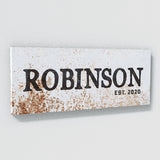 Family Name White Metal Rust Wall Art