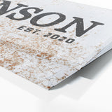 Family Name White Metal Rust Wall Art