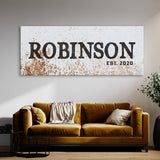 Family Name White Metal Rust Wall Art