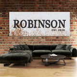Family Name White Metal Rust Wall Art