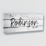 Family Name White Wooden Plank Wall Art