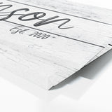 Family Name White Wooden Plank Wall Art