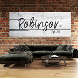 Family Name White Wooden Plank Wall Art
