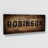 Family Name Wooden Black Wall Art
