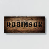Family Name Wooden Black Wall Art