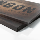 Family Name Wooden Black Wall Art
