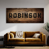 Family Name Wooden Black Wall Art