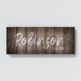 Family Name Wooden Grey Wall Art