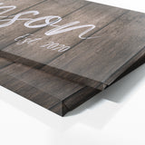 Family Name Wooden Grey Wall Art