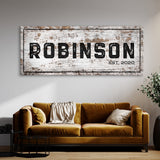 Family Name Wooden White Wall Art