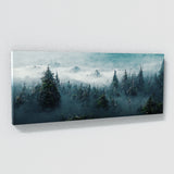 Foggy Mountain Forest Landscape Wall Art