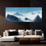 Icy Foggy Mountain Wall Art