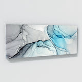 Marble Abstract Blue Panoramic Wall Art