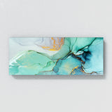 Marble Abstract Blue Turquoise Gold Wall Art