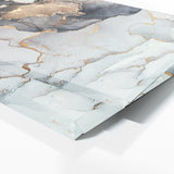 Marble Abstract Grey Gold Panoramic Wall Art