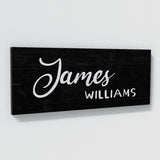 Nursery Baby Name Black Wall Art