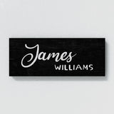 Nursery Baby Name Black Wall Art