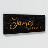 Nursery Baby Name Black Wood Wall Art