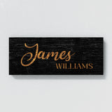 Nursery Baby Name Black Wood Wall Art