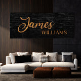 Nursery Baby Name Black Wood Wall Art