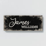 Nursery Baby Name Black Wood Grunge Wall Art