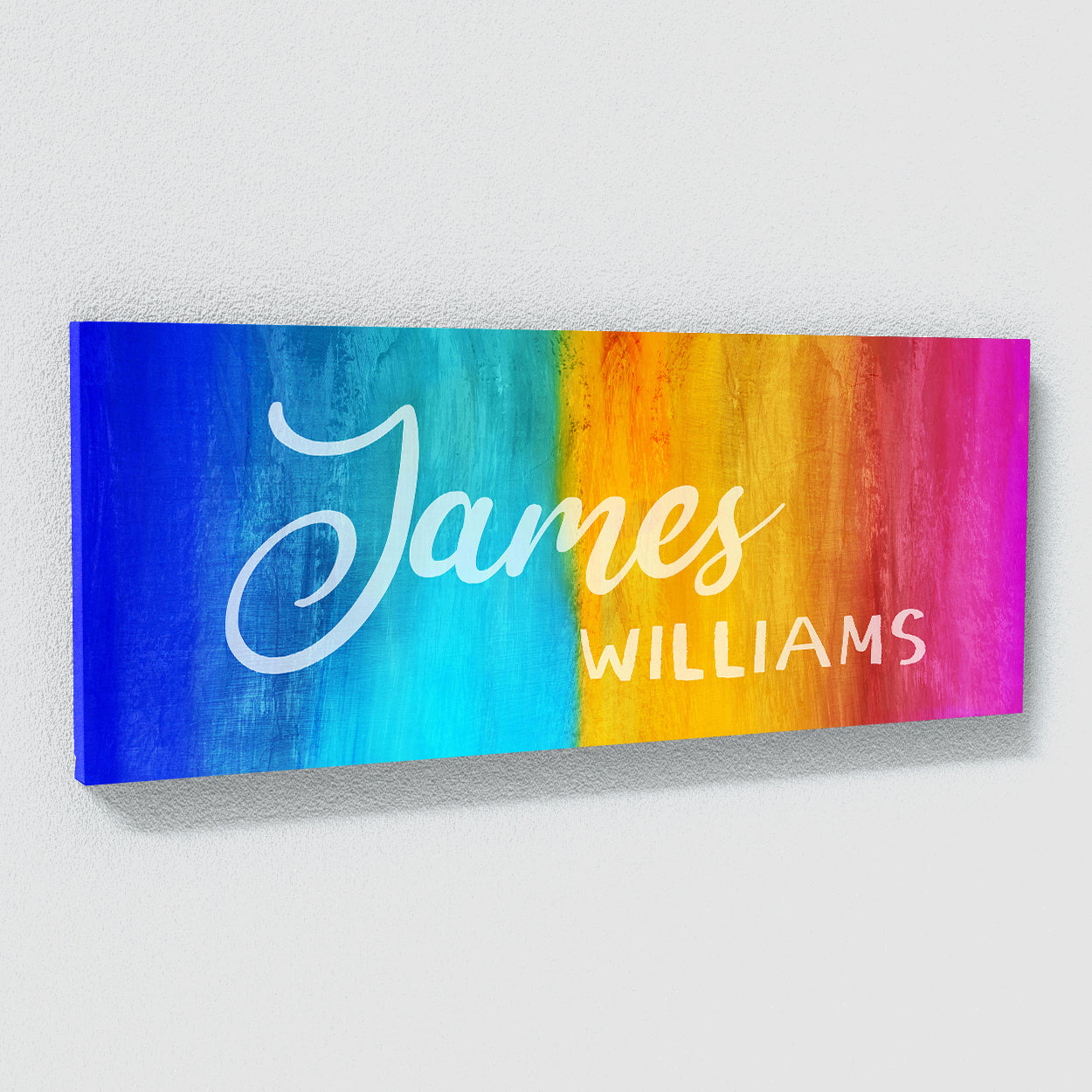 Nursery Baby Name Colorful Wall Art