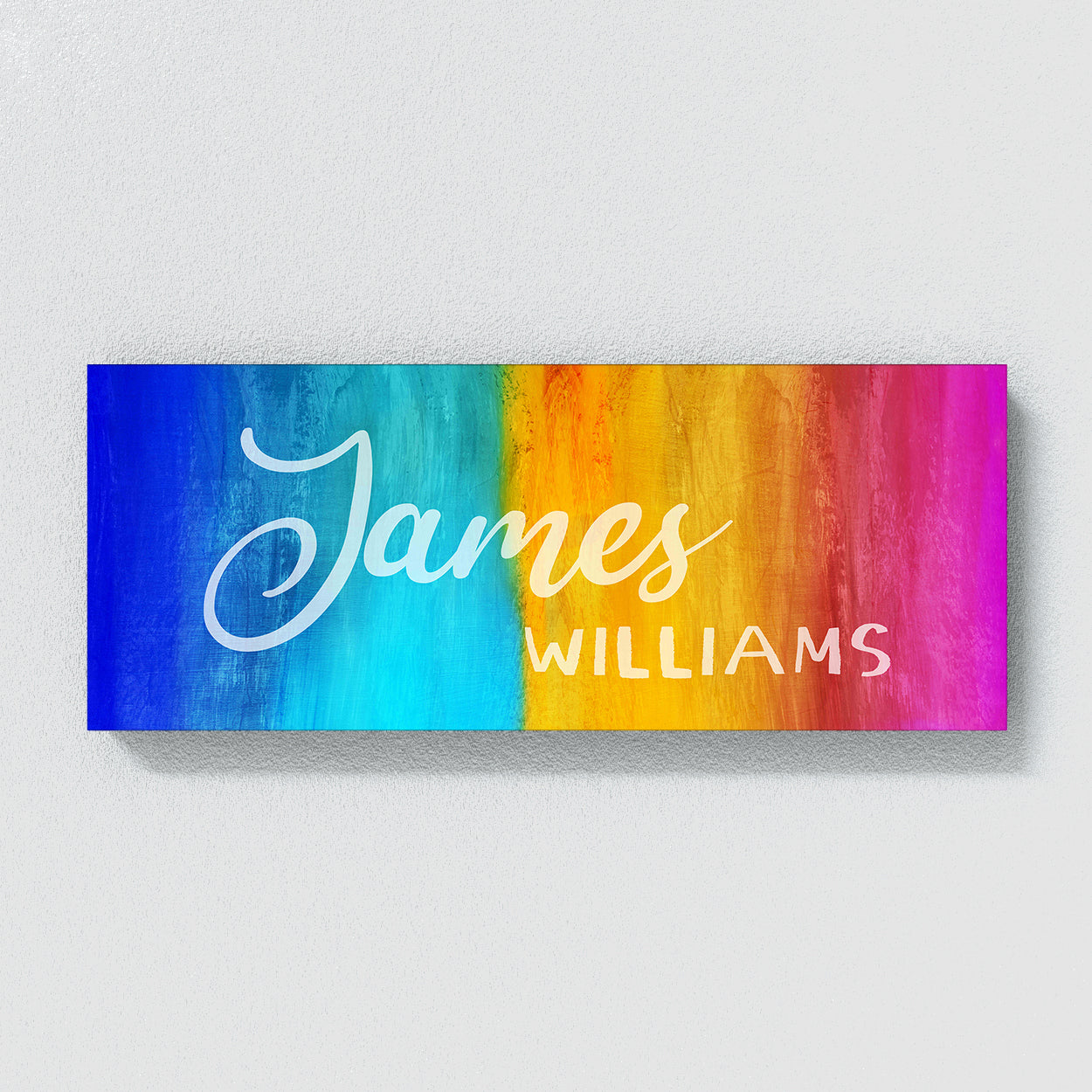 Nursery Baby Name Colorful Wall Art