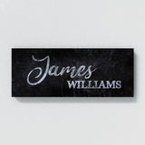 Nursery Baby Name Concrete Black Wall Art