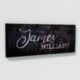 Nursery Baby Name Concrete Rust Wall Art