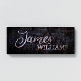 Nursery Baby Name Concrete Rust Wall Art