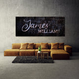 Nursery Baby Name Concrete Rust Wall Art