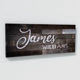 Nursery Baby Name Darker Wooden Wall Art