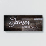 Nursery Baby Name Darker Wooden Wall Art