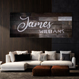 Nursery Baby Name Darker Wooden Wall Art