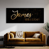 Nursery Baby Name Gold Wall Art