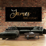 Nursery Baby Name Gold Wall Art