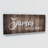 Nursery Baby Name Grey Wooden Wall Art