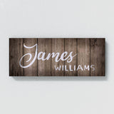 Nursery Baby Name Grey Wooden Wall Art