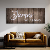 Nursery Baby Name Grey Wooden Wall Art