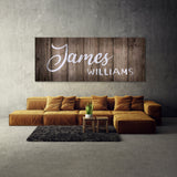 Nursery Baby Name Grey Wooden Wall Art