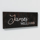 Nursery Baby Name Metal Black Wall Art