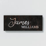 Nursery Baby Name Metal Black Wall Art