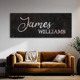 Nursery Baby Name Metal Black Wall Art