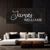 Nursery Baby Name Metal Black Wall Art